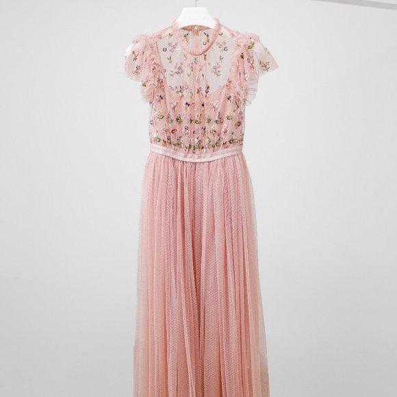 Needle & Thread Pink Floral Maxi Dress - Picture 2 of 10